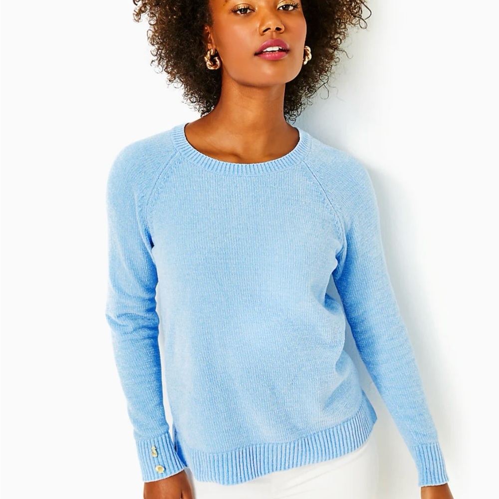 Lily Pulitzer Praxon Sweater in Bon Bon Blue Size M - Picture 8 of 8